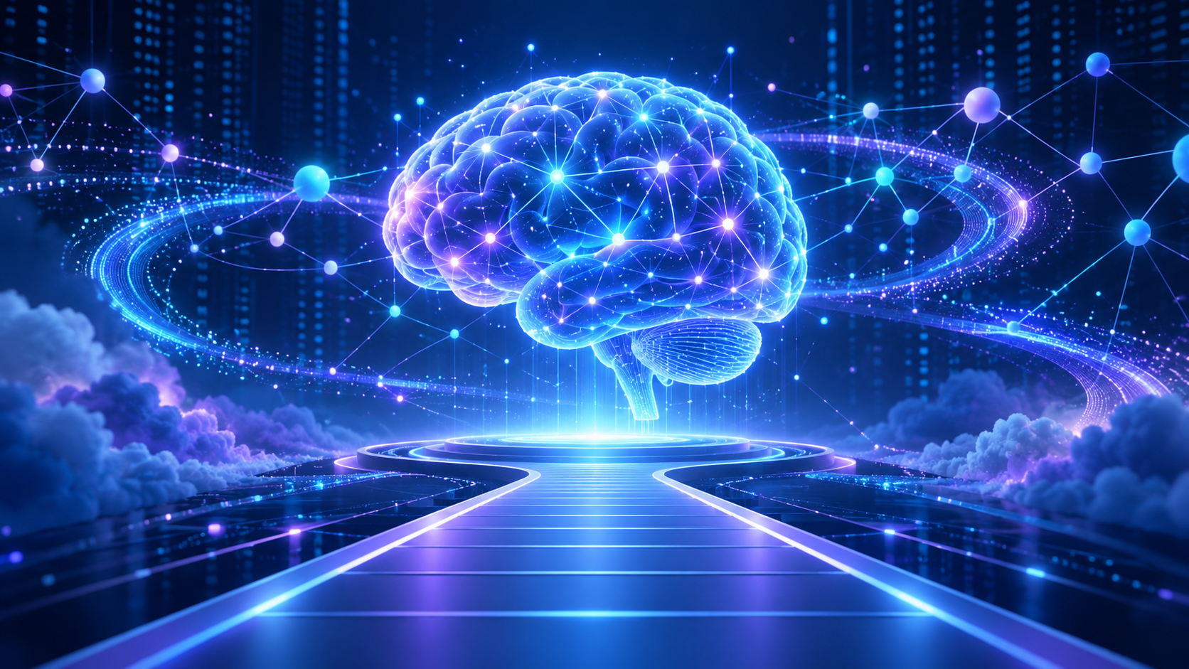 Artificial Intelligence online course learning illustration